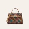 New Ethnic Style Printed Cork Bark Women's Bag Multi-element High-end Versatile Messenger Bag Fashion Niche Hand Bag