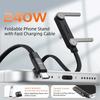 2-in-1 Design Charging Cable Built In Phone Stand Data Cable Mobile Phone Stand Cable  Office Use