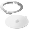 Yamazaki Kitchen Drain Net Holder Magnetic Soaking Cap Tower (Silver) + (White) [2-Piece Set] (Dishwasher Safe) (10685 1316)