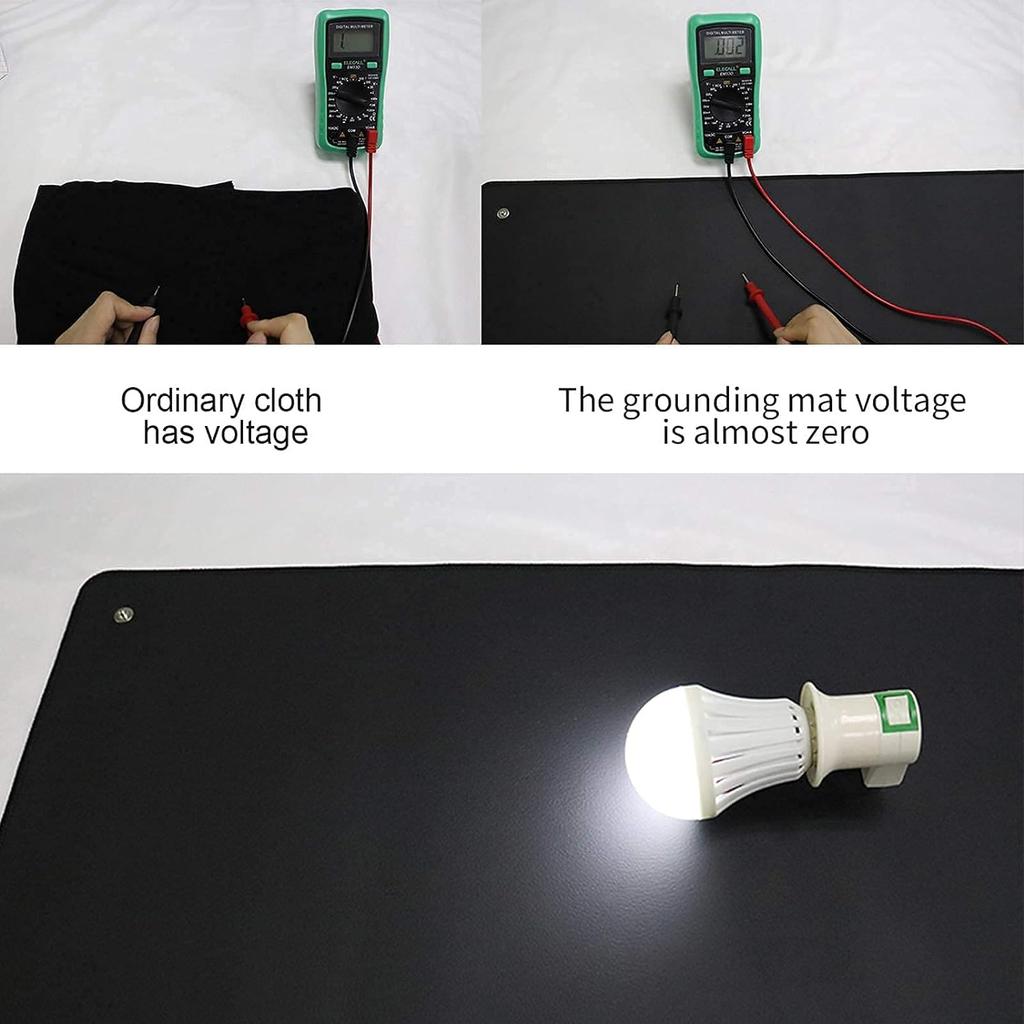 35.4x23.6Inch Grounding Mat Sleep Mat Reconnect To Earth Recovery Pain Relief Foot Therapy Yoga Mat for Sleep Helps and Assist