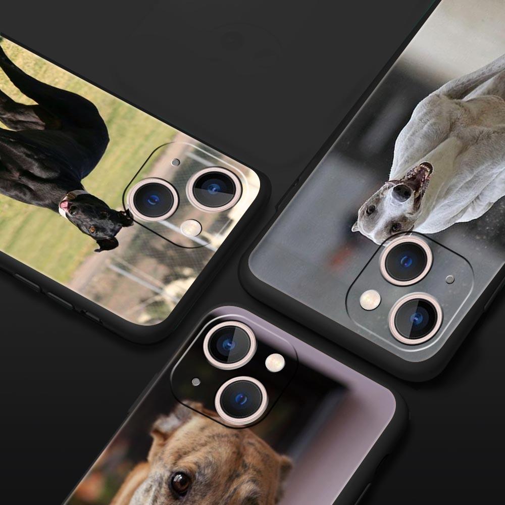 Galgo Greyhound Dog Phone Case For iPhone 17 16 15 Pro Max 11 12 13 14 7 8 Plus SE 2020 X XR XS Cover Soft Black
