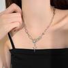 Funkelnder Mondlichtstein Anhänger Halskette für Damen Sternenlicht Unregelmäßige Lange Quaste Kette Choker Accessoires Modeschmuck