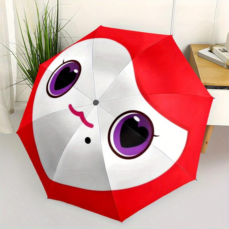 1pc Heart Character Icon Umbrella with Plastic Handle,Suitable for All Seasons Home Travel Outdoor UmbrellaM904
