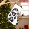 Christmas Decoration Fireplace Hanging Stocking 1pc Christmas Beast Pattern Design 2D Flat Pattern Christmas Gift Socks,