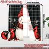 2 szt., Zasłony Uroczy Bałwan Czerwony Kardynał Boże Narodzenie Nowoczesne Zasłony Rolety Uniwersalne Zasłony Poliestrowe Art Deco Świąteczne