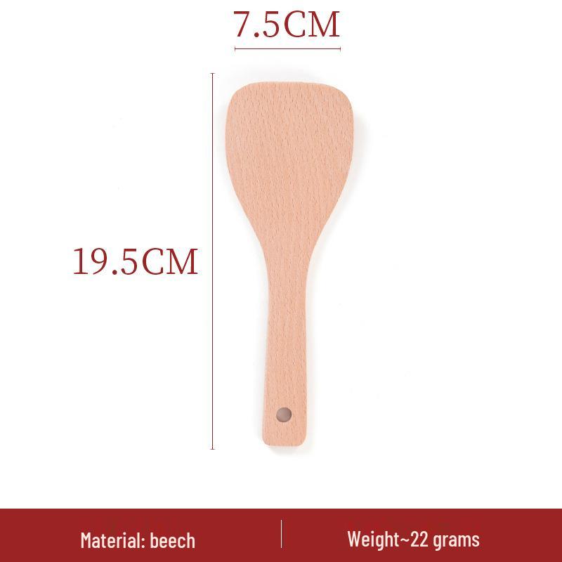 Japanese Non-Stick Wok Set: Spatula, Soup Ladle, Rice Spoon, Frying Pan, Stir-Fry Utensils, Solid Wood Handles
