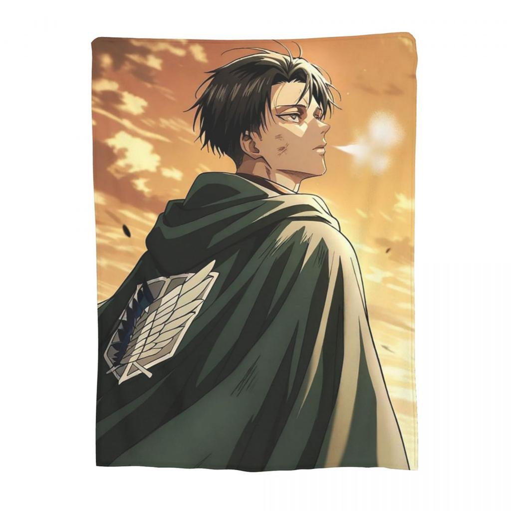 Levi Ackerman Blankets Soft Warm Flannel Throw Blanket Bedding for Bed Living room Picnic Travel Home Couch