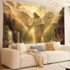 Adorable Heavenly Light Wall Tapestry, Angelic Figure Nature Scene Design Soft Hanging Decor Perfect Gift For Faith Peace Lovers