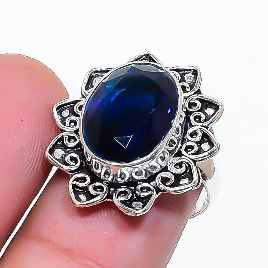 Natural Moss Agate Gemstone 925 Sterling Silver Jewelry Ring Size 5 AR-17987