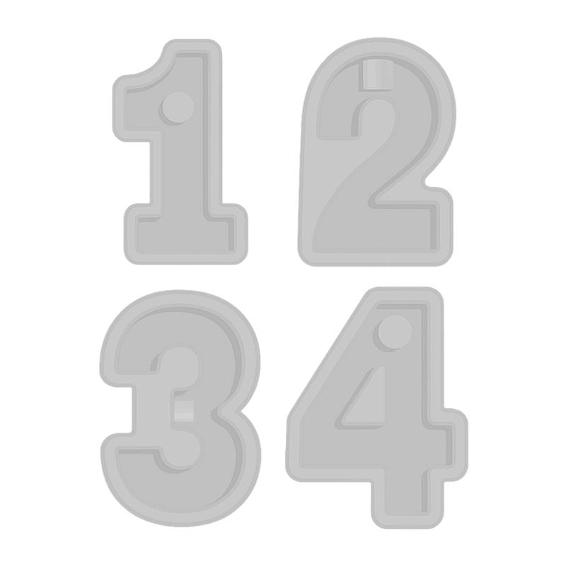 Large Number Number Candle Holders Silicones Molds For DIY Craft Birthday Wedding Dinner Decors