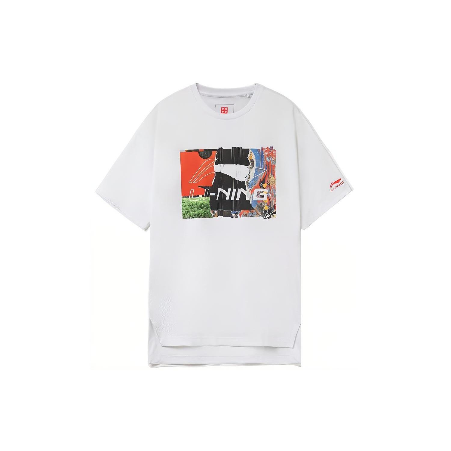 Li-Ning Graphic Loose Fit T-shirt White Men s AHSR915-1 L