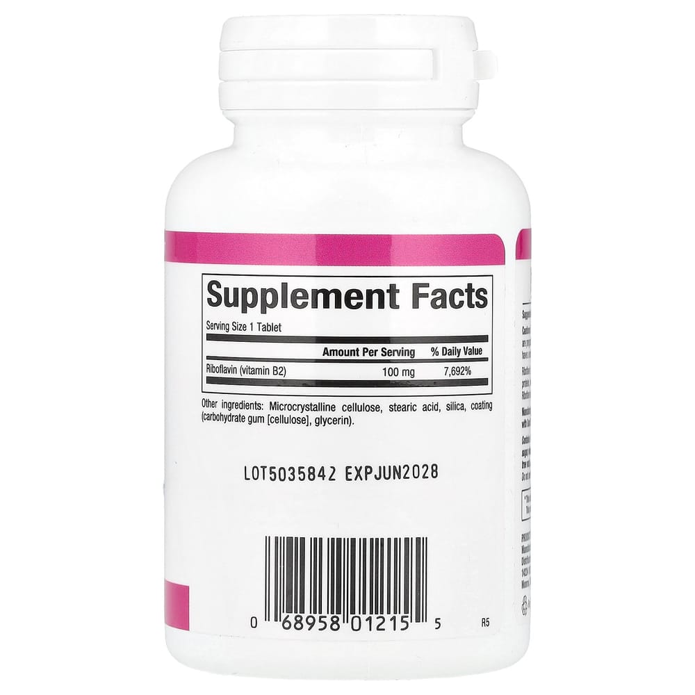 Natural Factors Vitamin B2 Riboflavin 100mg, 90 Tablets