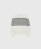 TAILLE Bulky Cotton Sailor Sweater Off White / Dark Navy