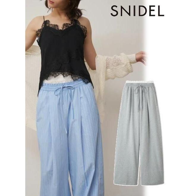 (10% OFF & 300 yen OFF for a limited time) snidel / Snidel Balier Waist Layered Pants 26 Spring/Summer. SWFP262118