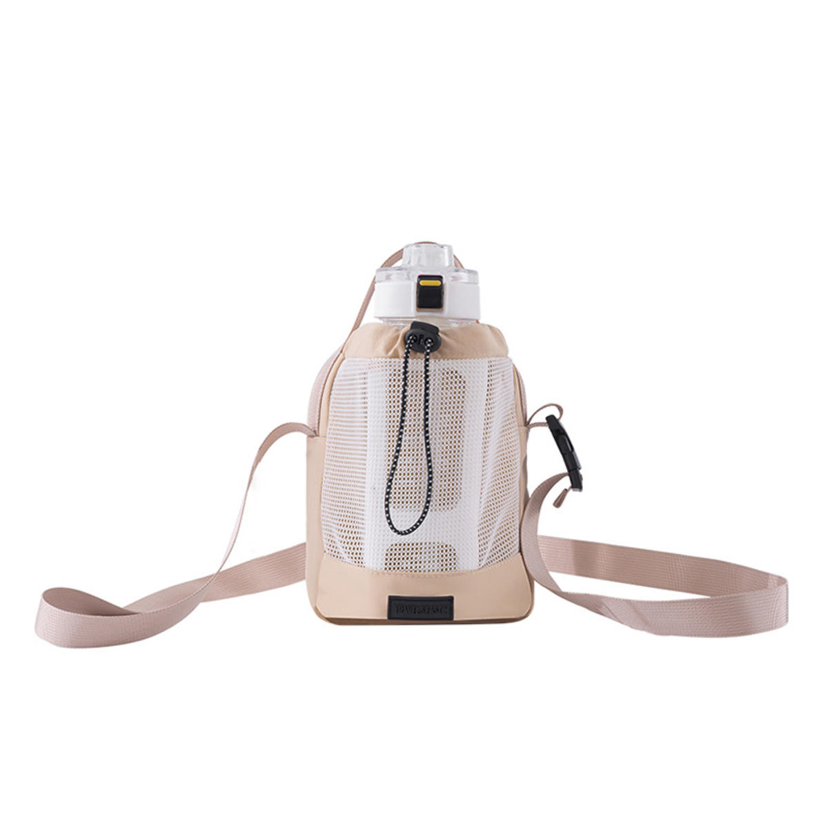 

Портативная термосумка для бутылки с водой Регулируемый плечевой ремень Чехол для стакана с водой Многоцелевое хранение для мобильного телефона Сумка-тоут через плечо one size бежевый