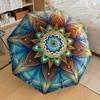 1pc Mandala Artwork Automatic Open/Close Umbrella, Folding Compact Umbrella with Lightweight Design for Women/Men yy251028234