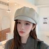 Solid Color Simple Personalized Style British Temperament Exquisite Sense Duck Tongue Octagonal Hat Women's Casual Versatile Beret