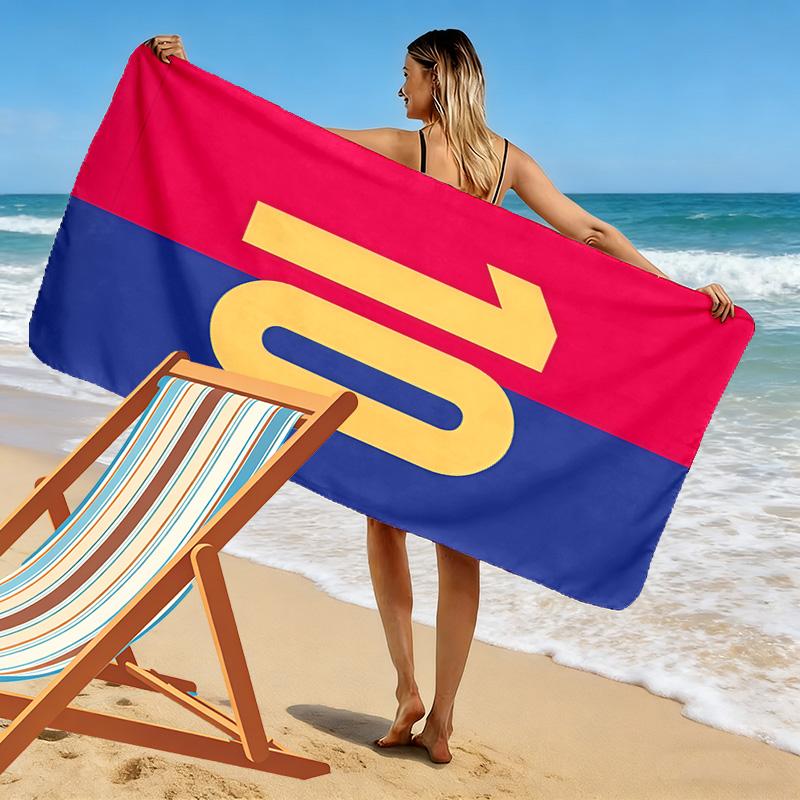 Asciugamano da Spiaggia con Stampa di Lionel Messi, Asciugamano Grande Morbido ad Asciugatura Rapida per Spiaggia Campeggio Nuoto