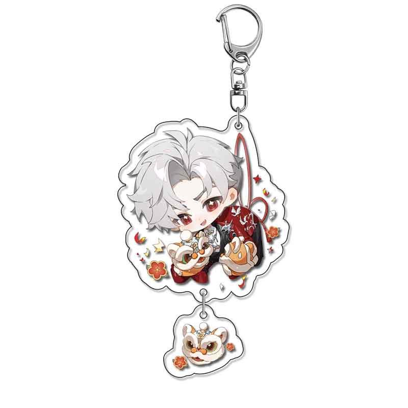 Game Love and Deepspace Xavier Zayne Rafayel Ralayo Sylus Acrylic Keychain Cartoon Trendy Gift Cute Charm Keyrings Bag Tag