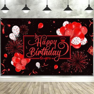 180x110cm Happy Birthday Banner Sign Birthday Photo Backdrop Background For Birthday Party Decoration Supplies