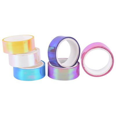 5m decoração de ginástica rítmica holográfica prismática glitter fita aros vara