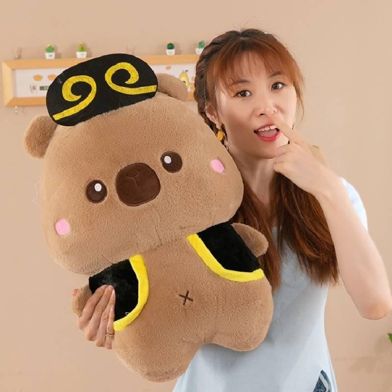 Adorable Plush Capybara Pillow Soft Stuffed Animal Toy For Cozy Bedtime Snuggles