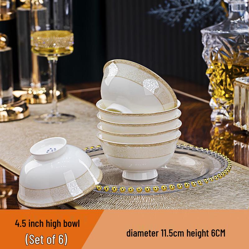 Elegant Gold-Rimmed Bone China Dinnerware Set