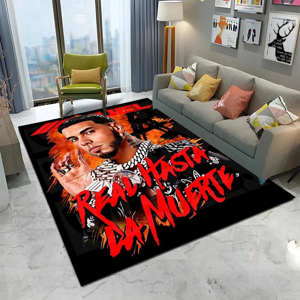 Free Anuel AA Rapper Hip Hop Singer Carpet Rug for Home Living Room Bedroom Sofa Doormat Decor,kids Area Rug Non-slip Floor Mat