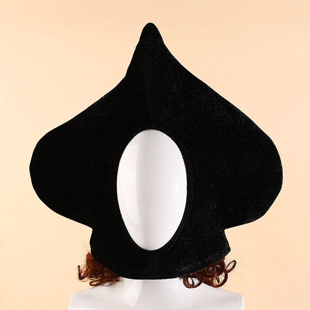 Měkký Halloweenský Klobouk Pohodlná Dekorativní Černá Pokrývka Hlavy Teplý Klobouk Eso Pikové Děti