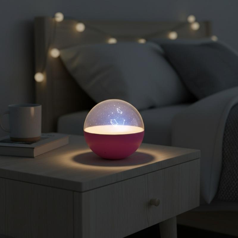 Memory Orb Ornament WiFi Crystal Ball Video Player,Memory Sphere with Electronic Screen Anniversary Christmas Gift