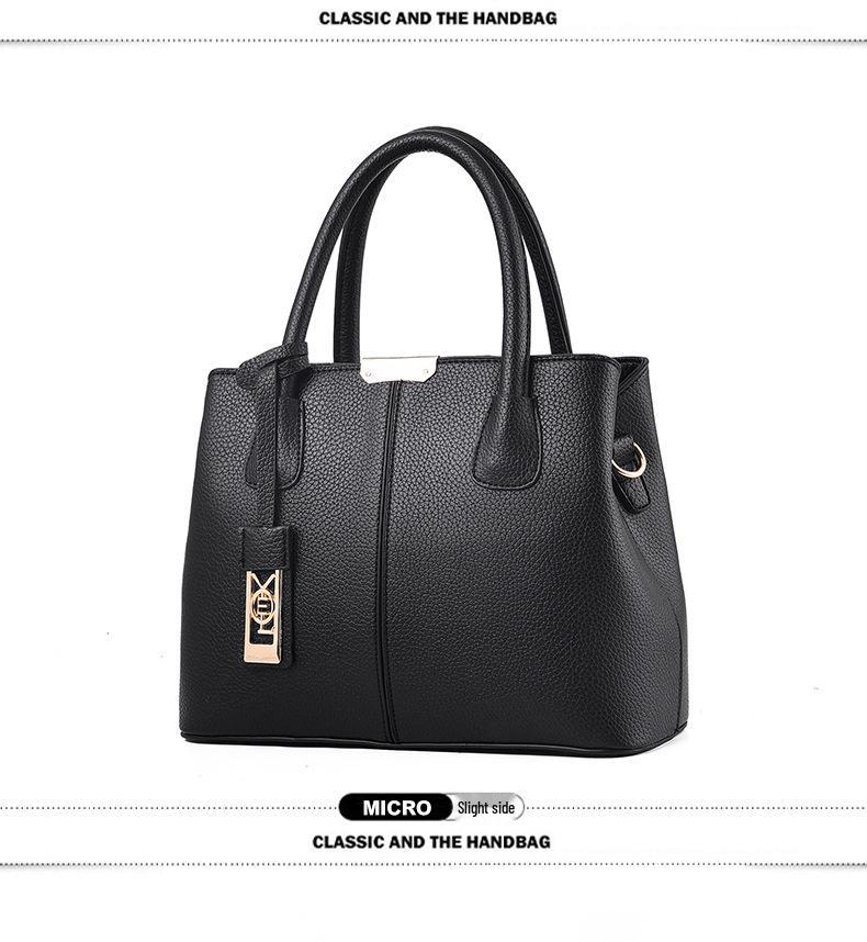 2024 Spring Women's Large Capacity Shoulder Crossbody Bag with Iron Pendant