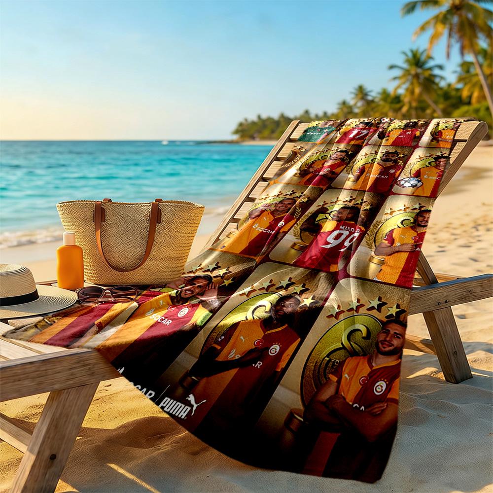Galatasaray Beach Towel Quick-Dry Soft Microfiber Comfortable Lightweight Portable for Swimming,Beach,Camping, Travel, Beach Accessories,Gym