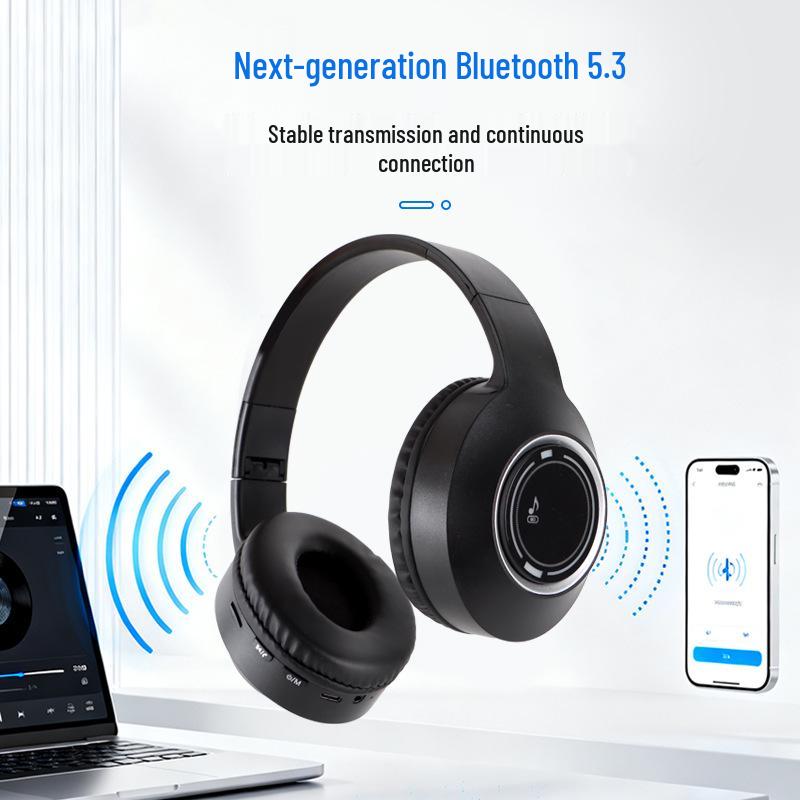 Luminous Bluetooth Headset: Foldable, High-Value, Head-Mounted for Gaming & Music