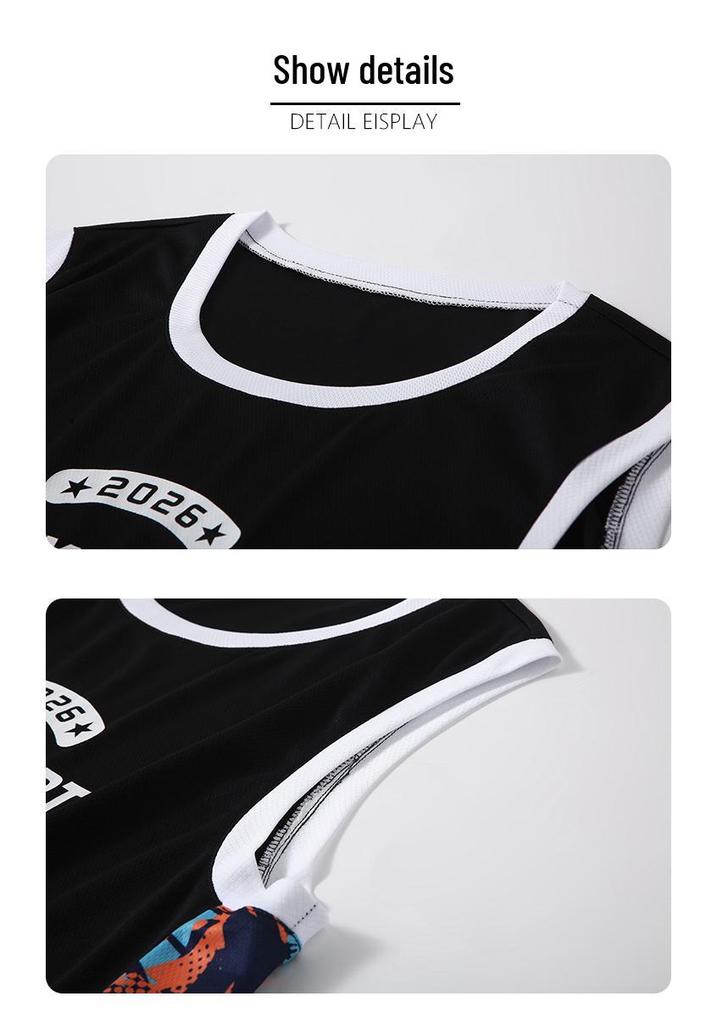 2026 Plus Size Men's Summer Sleeveless T-shirt & Shorts Two-Piece Set