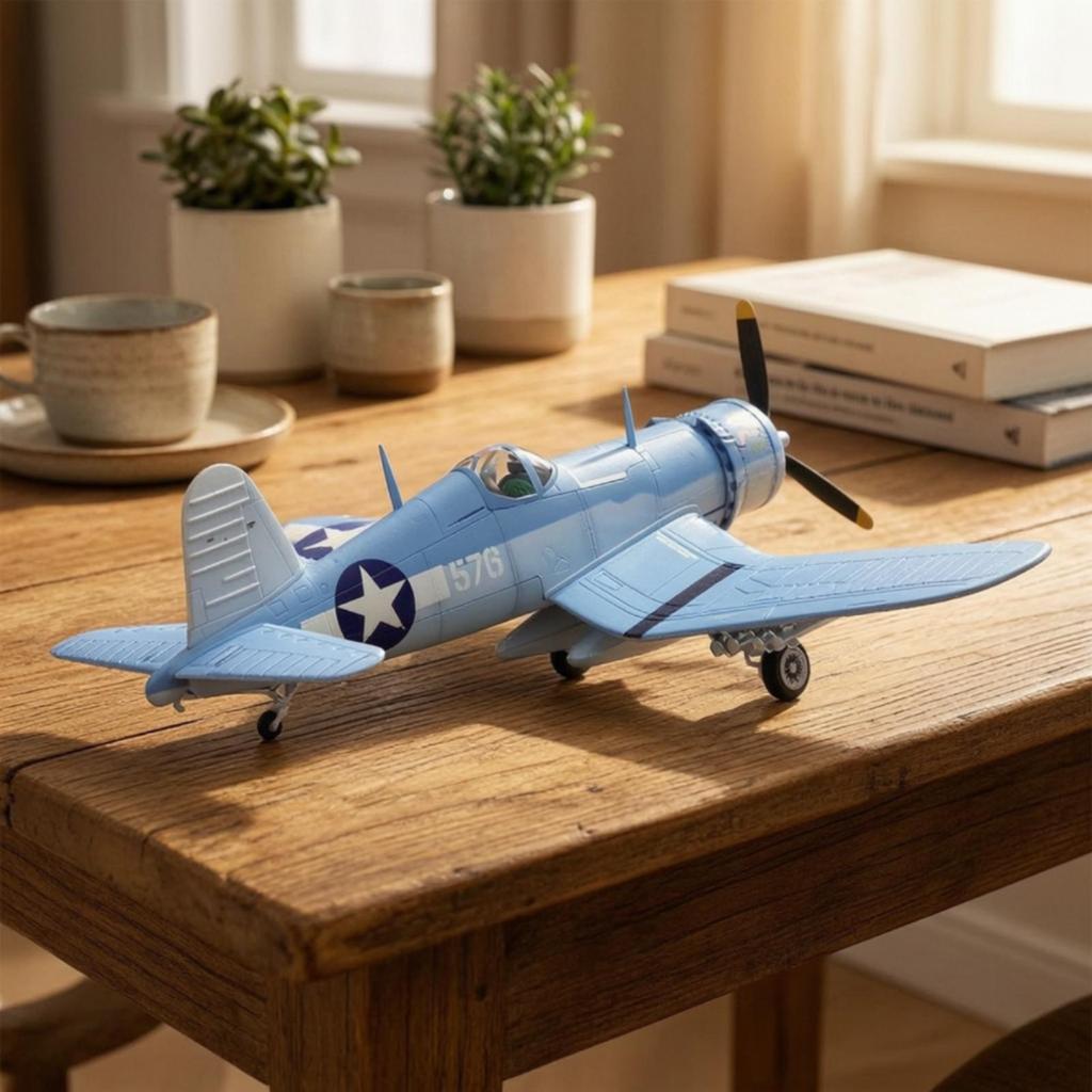 F4U Corsair Model Realistic Toy Vibrant for Bookshelf