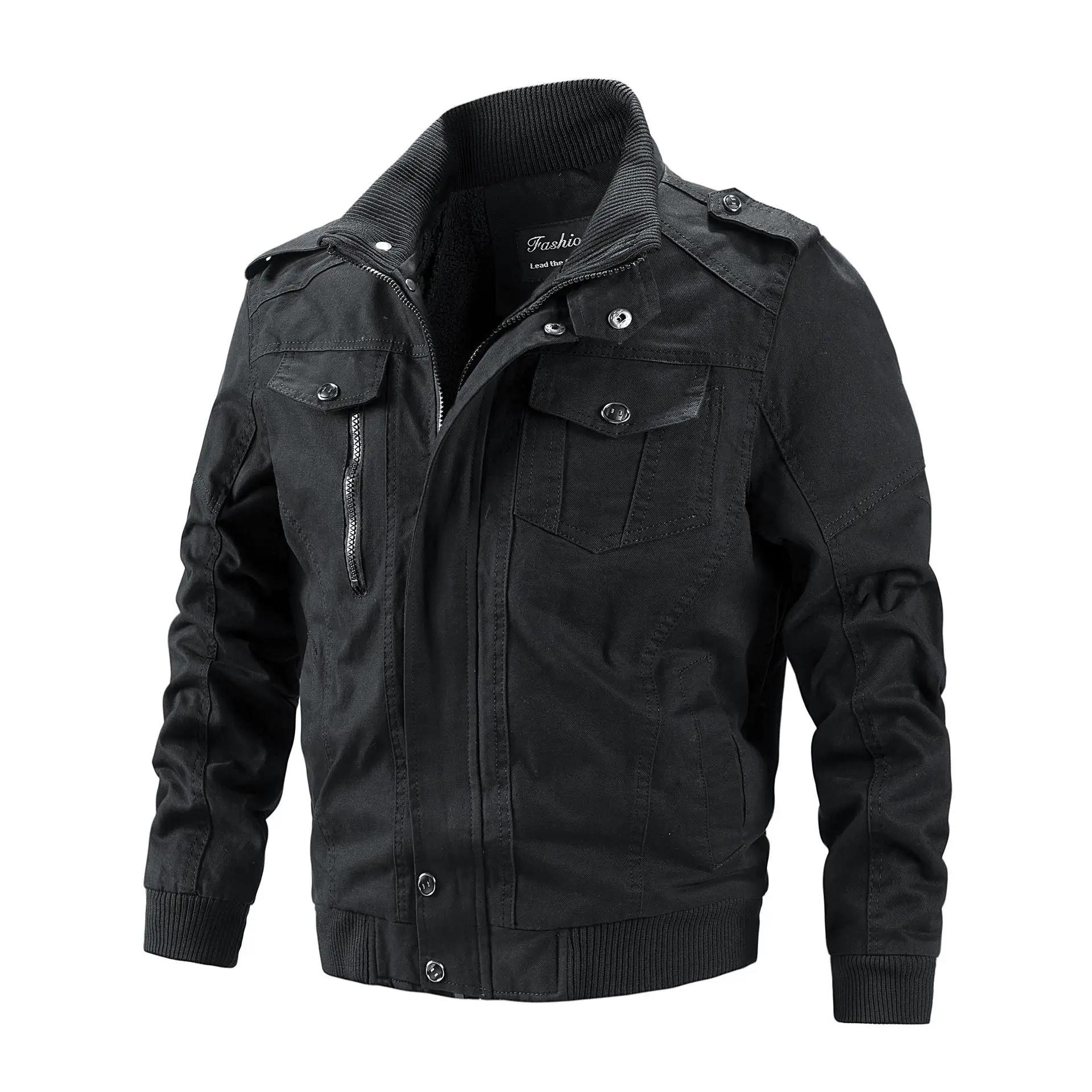 

Модная Толстая Мужская Куртка Повседневная Трендовая Трансграничная Рабочая Одежда Теплая Мужская Одежда Куртка для Отдыха на Холодную Погоду XL чёрный