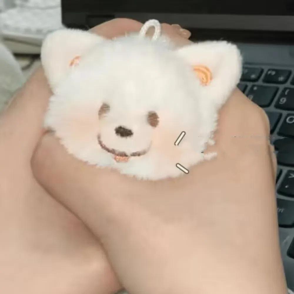 Animal Samoyed Plush Keyring Dog Samoyed Doll Plush Keychain Samoyed Plush Pendant  Kid Girl Boy