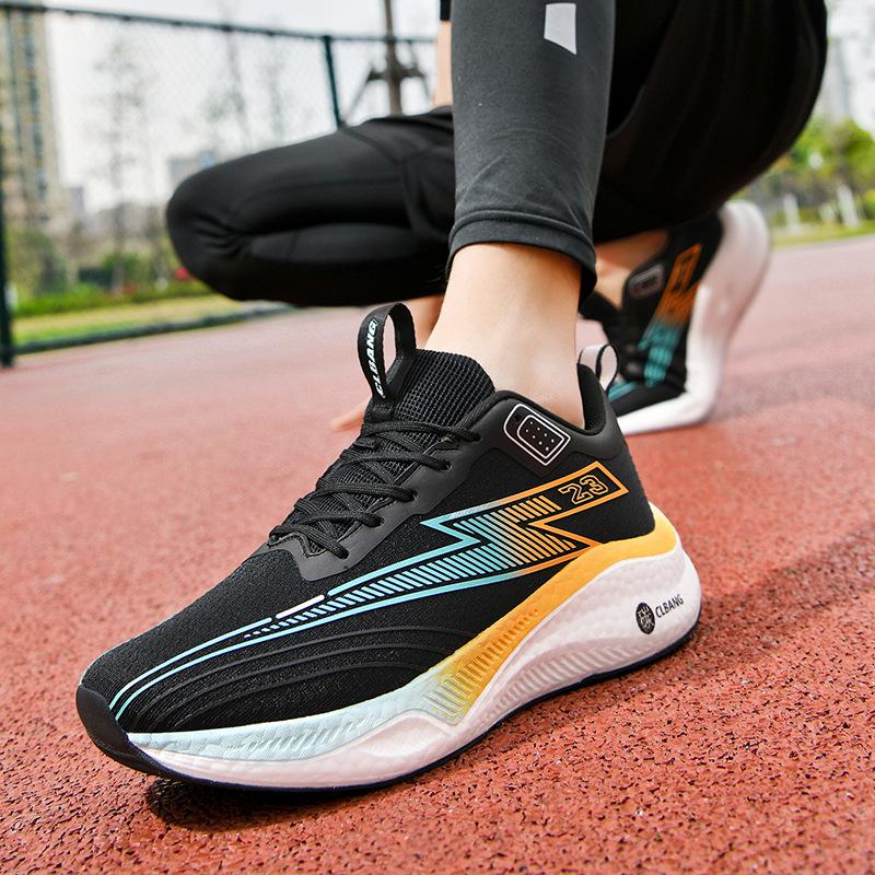 Running shoes, teenagers, junior high school entrance examination, sports racing, primary school students, mesh sports casual shoes, soft soles, men's