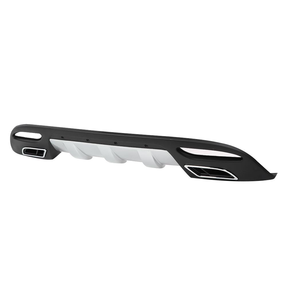Matte Silver Black Rear Bumper Diffuser Lip Fit for Hyundai Elantra Sedan 2010‑2014