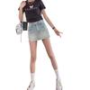 2024 Hot Rhinestone Denim Mini Skirt: Slimming Spicy Girl Summer Style for Women