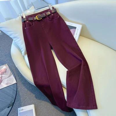 Vintage Pluss Suuruses Laiade Säärtega Teksapüksid Naiste Kõrge Vöökohaga Mitmekülgsed Sirged Põrandani Ulatuvad Püksid