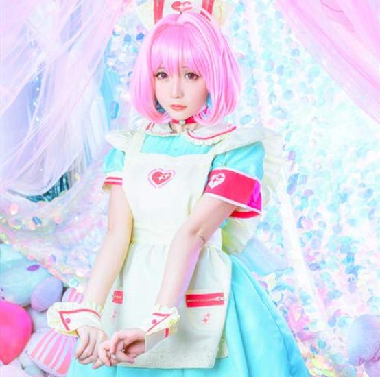 Eileen Yumemi Riamu Cosplay Wig for Idolmaster Cinderella Girls Starlight Disguise Anime School Festival Includes Net Wig, Stage, Heat-Resistant Wig,