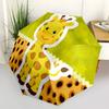 1pc Giraffe Print Folding Umbrella, Durable, Suitable for Outdoor Activities or Rain, Suitable for Commuting Yy251027127