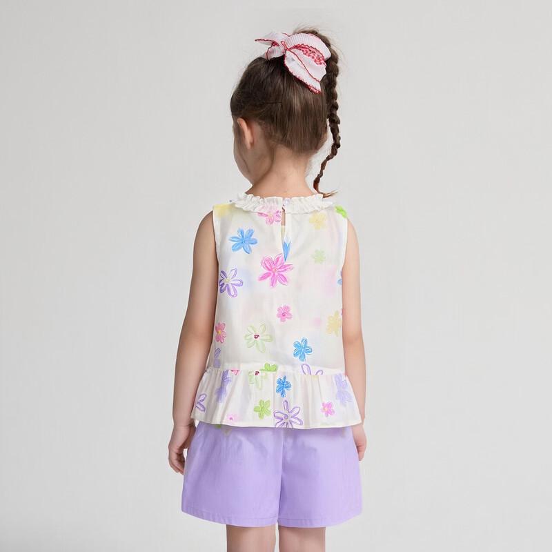 Desa Girls  Summer Ruffled Sleeveless Shorts Set 120