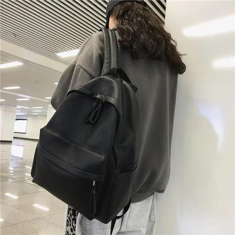 Pu Leather Travel Women Backpacks New Fashion Backpack Shoulder Bag Large Capacity Student Book School Bags For Teenage Girls