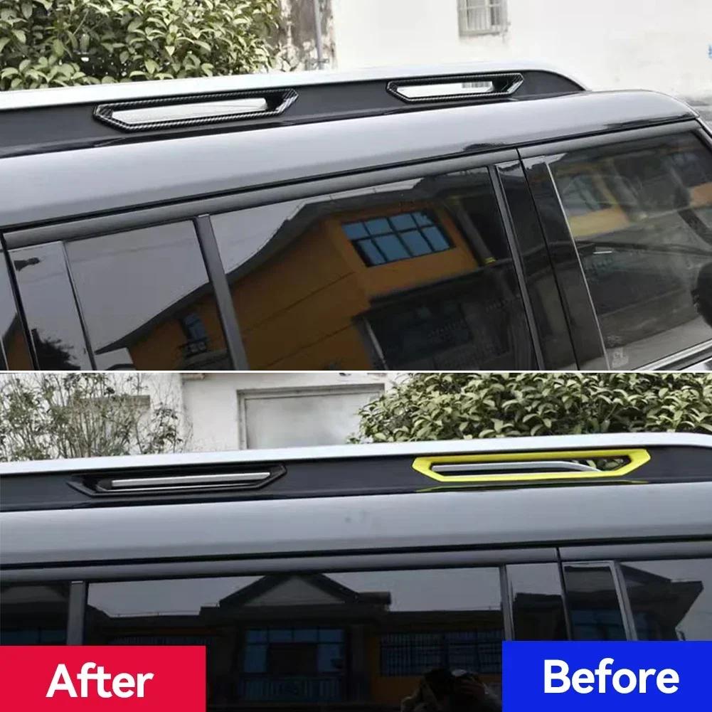 For Jetour 2025 2025 Jetour T2 Carbon Fiber Style 6PCS Roof Cover Rack Decorative Plate Strip Iuggage Car Accessories