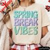 Beach Vacation T Shirt Spring Break Vibes Women TShirt Casual Fashion Cotton Short Sleeve Summer Top for Beach Vacation Gift