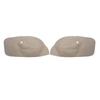Beige Microfiber Leather Car Interior Door Armrest Panel Cover - 1 Set