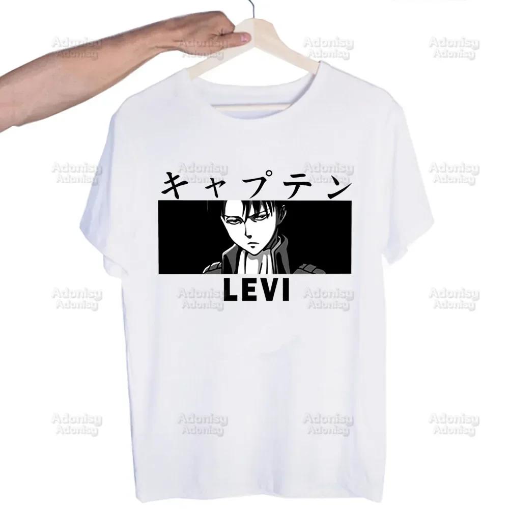 Anime Attack On Titan Pánské tričko Módní tričko Léto Pánské Novinka Krátký rukáv Levi Ackerman Oko tričko Pánské Vtipné topy