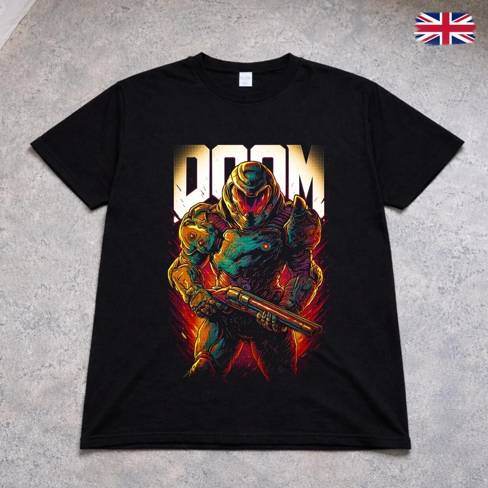 DOOM Slayer T Shirt Gaming Shooter Tee Demon Hunter Game Graphic Adults Kids 2XL